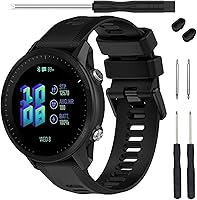 Vista 13 de TopPerfekt Correa para reloj Garmin Forerunner 955 – Correa de repuesto de silicona suave para reloj inteligente 955 compatible con mujeres y hombres