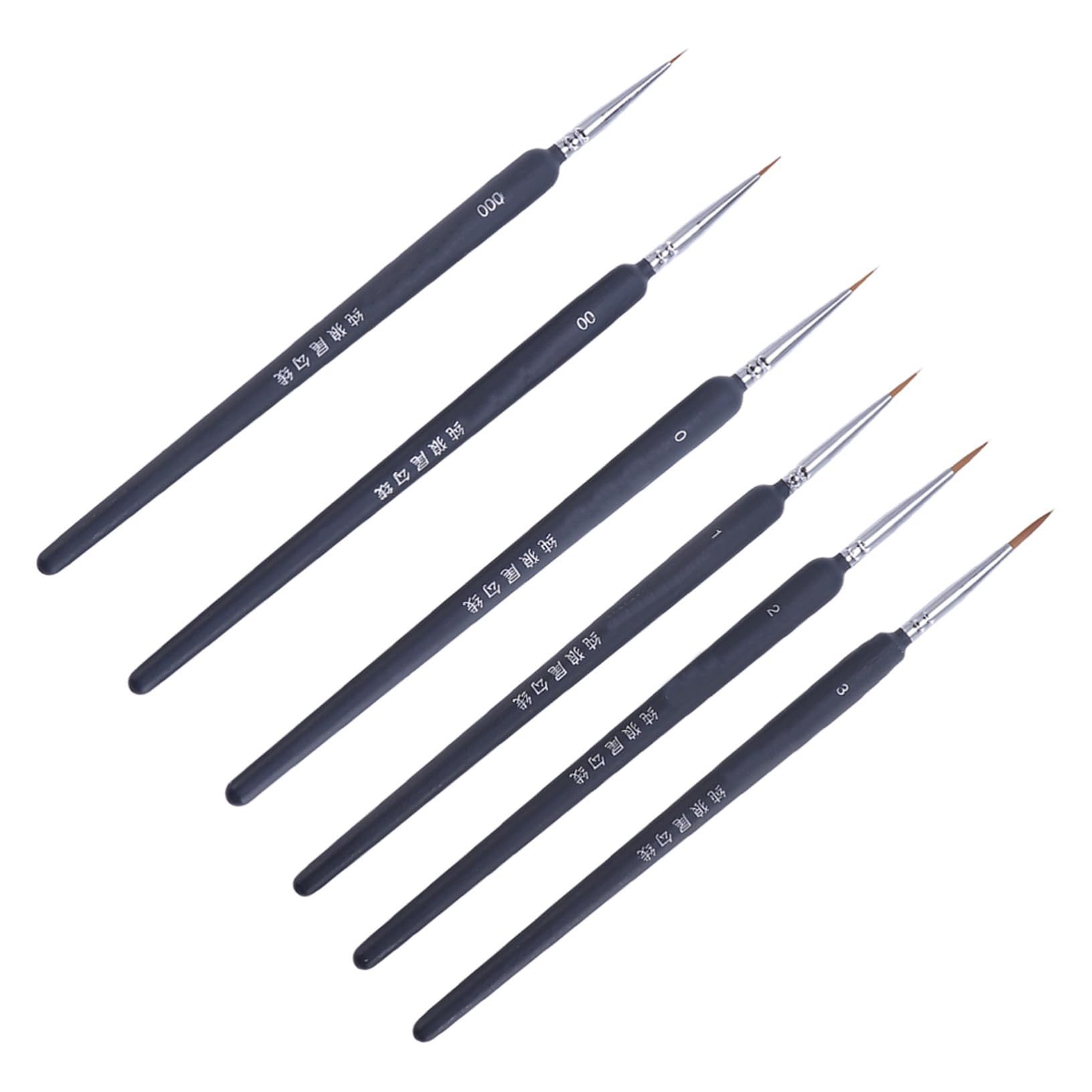 SEWACC Juego de 6 Pinceles de Acuarela Ligeros de Pelo de Comadreja Mango de Plástico, Ideales para Pintura al Óleo y Acrílicos para Adultos y Profesionales