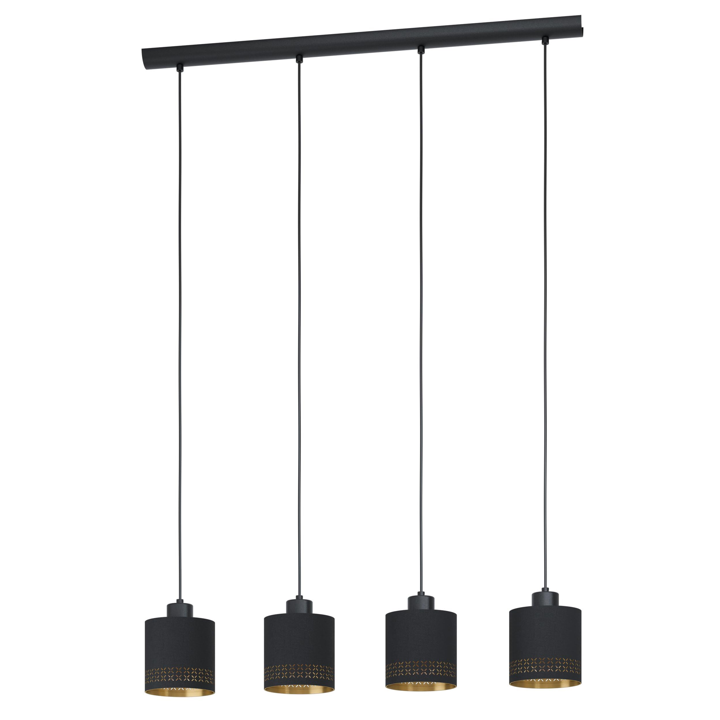 Eglo LáMpara Colgante Esteperra, Negro/Oro, 4 Luces-image