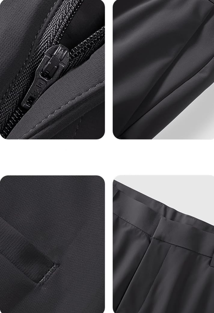 Men's Suit Pants Business Casual Straight Leg Spring Summer Loose Fit Office Work Trousers for Men