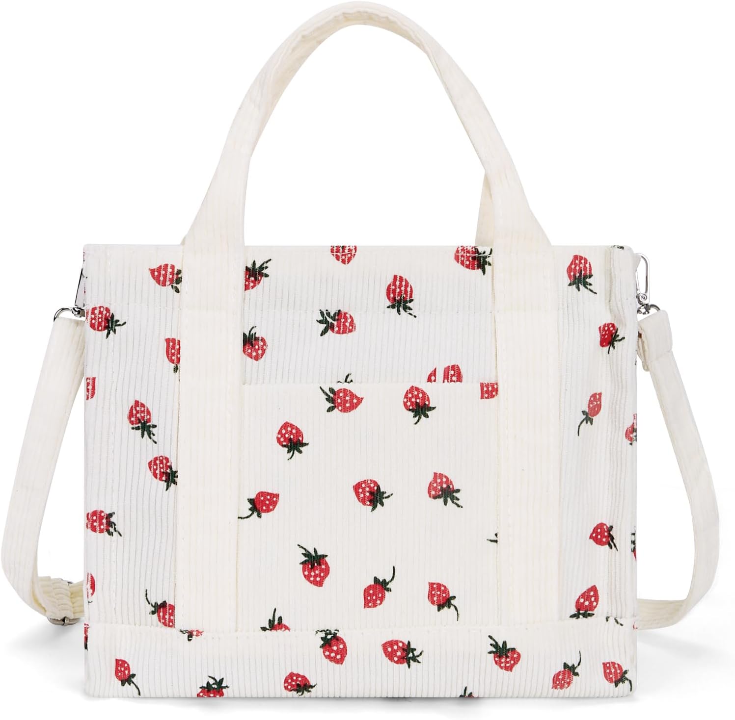 Corduroy Tote Bag Small Satchel Bag for Women Crossbody Bag Purse with Zipper Casual Hobo Handbag