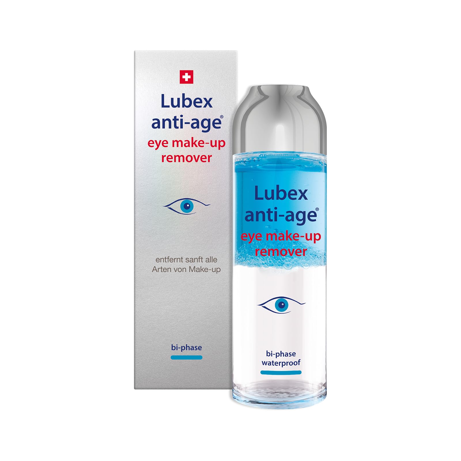 eye Makeup Remover - Formula a due fasi con tetrapeptidi ed estratto di cactus, rimuove il mascara in modo affidabile, lenisce la zona degli occhi e riduce il gonfiore, per pelli