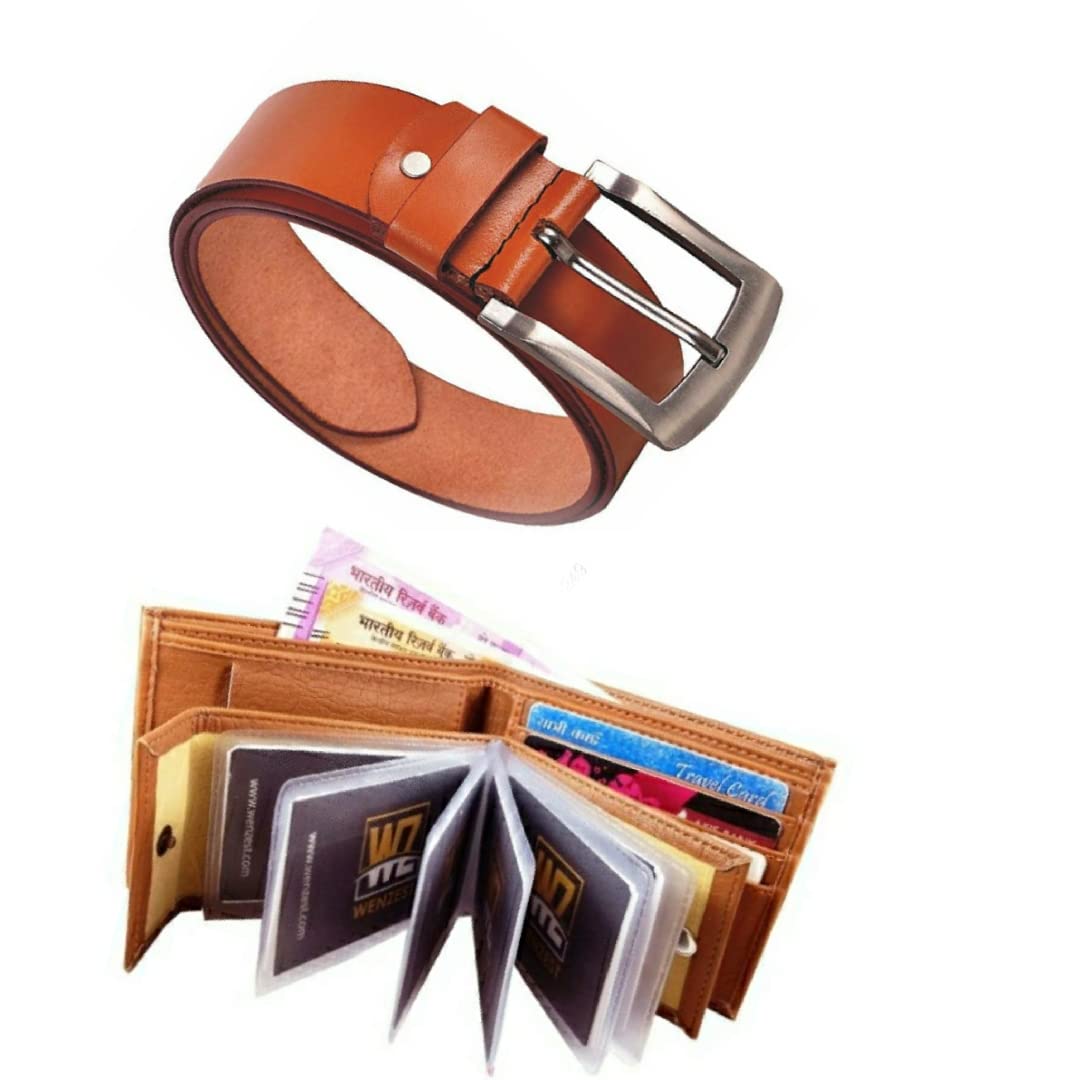MEN Belt & Wallet Combo Set For Men , Gift Set For Men , Gift Hamper For Birthday or Other Occasion For Men-image-30
