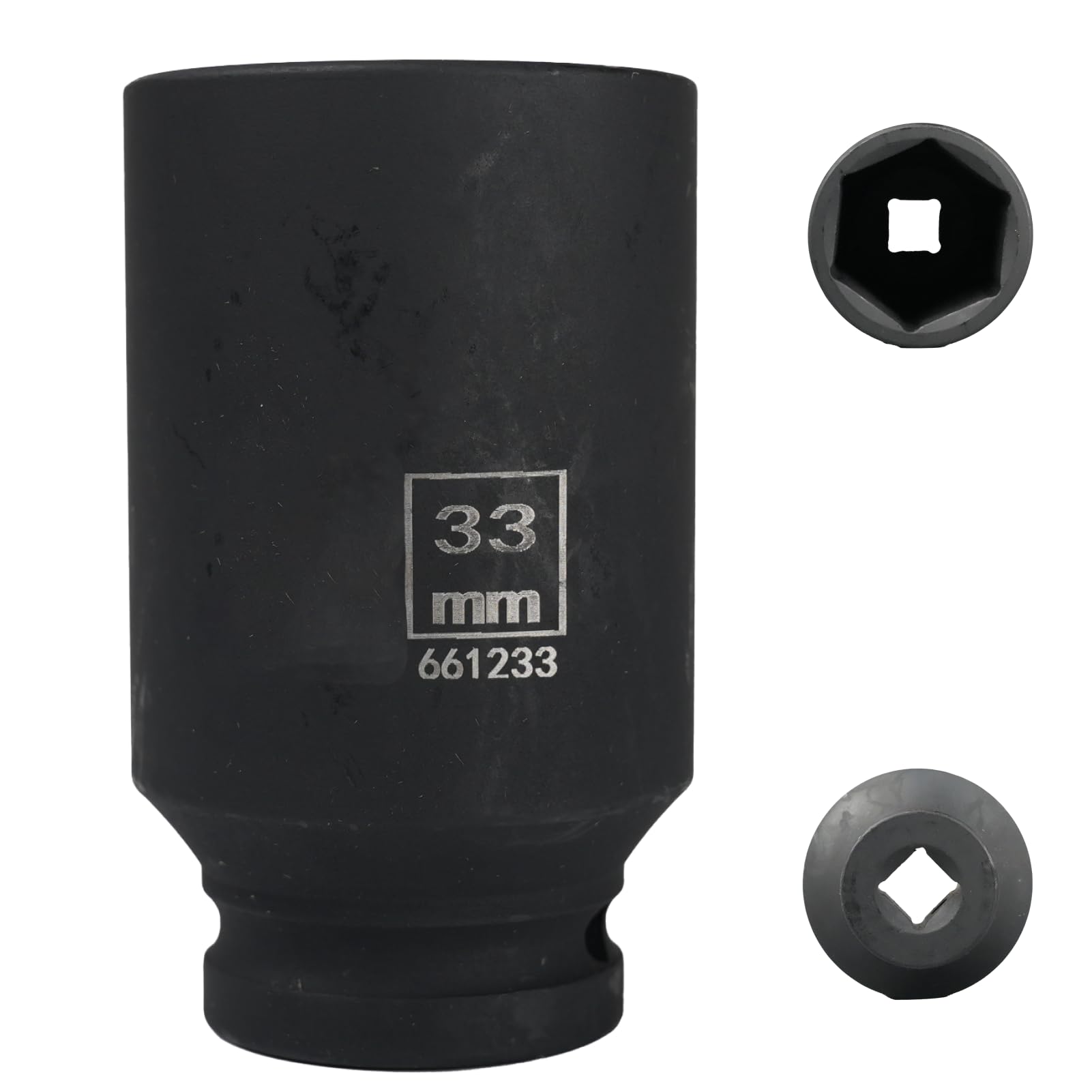 Flewdart 33mm deep Impact Socket 1/2 Drive, 33 mm 1/2" Square Drive 6 Point Cr-Mo, 78mm Length (1/2 33mm) โ image 1