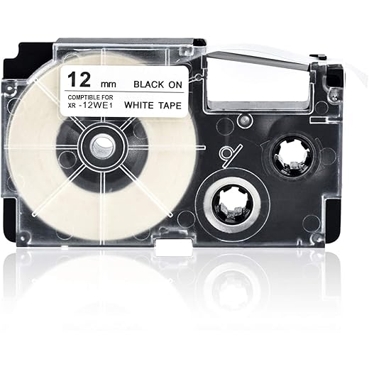 Casio XR-12WE1 Label Tape 12mm