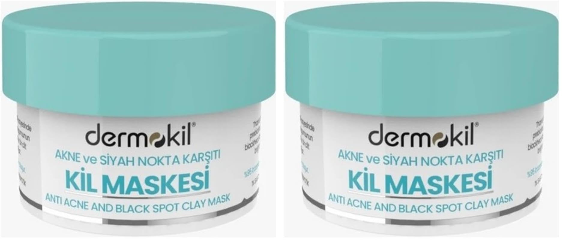 Dermokil Akne ve Siyah Nokta Karşıtı Kil Maskesi 50 ml 2li paket