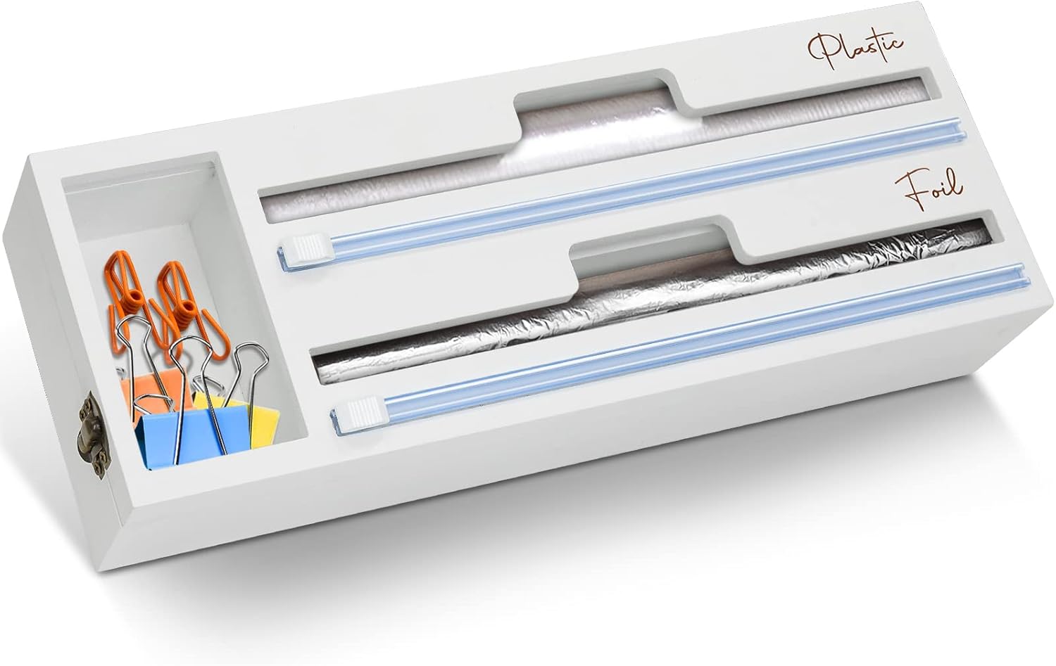 SOWA Foil and Plastic Wrap Organizer,Plastic Wrap Dispenser
