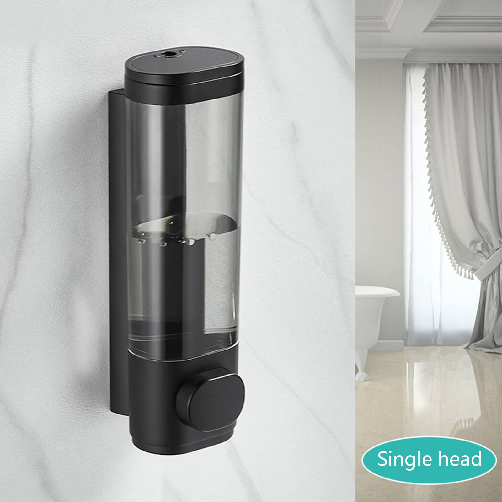 Dispensador de jabón Manual de 300 ml Dispensador de jabón de Prensa Manual montado en la Pared para Platos Loción líquida Gel de Ducha Cámara de champú de líquido para baño