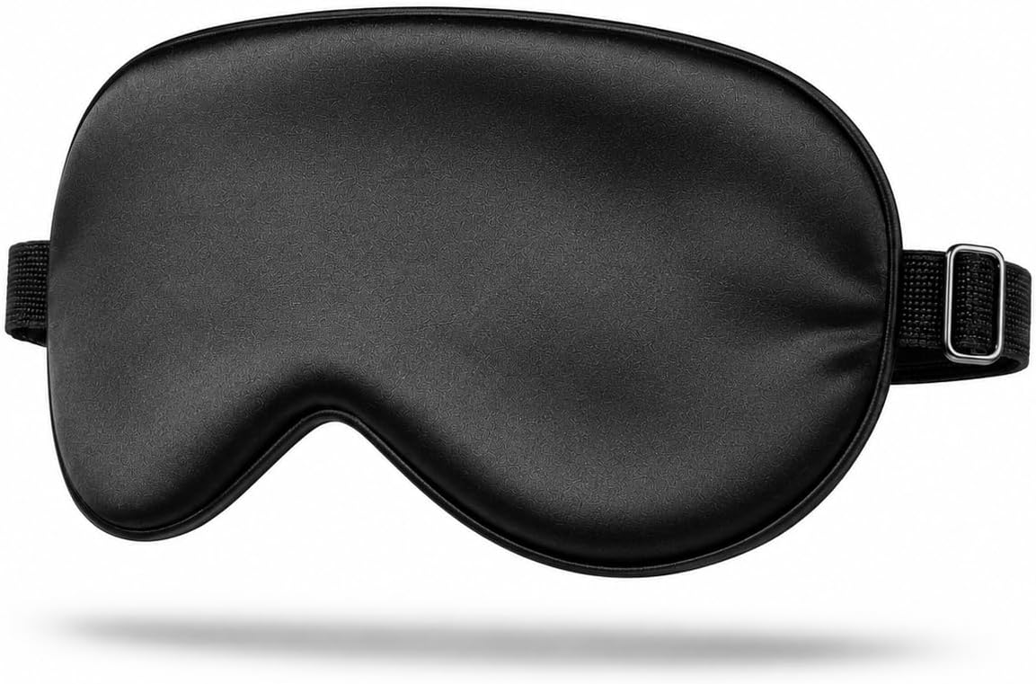 Sleep Mask for Side Sleepers, 100% Blackout Eye Mask for Sleeping, Soft Adjustable Blindfold with No Pressure on Eyes, Comfortable Travel Sleep Mask for Women Men