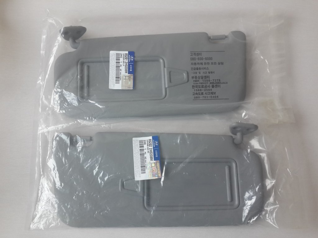 HYUNDAI Genuine Parts 07~10 Elantra Driver Left Passenger Right Inside Sun Visor Gray 2EA=1SET