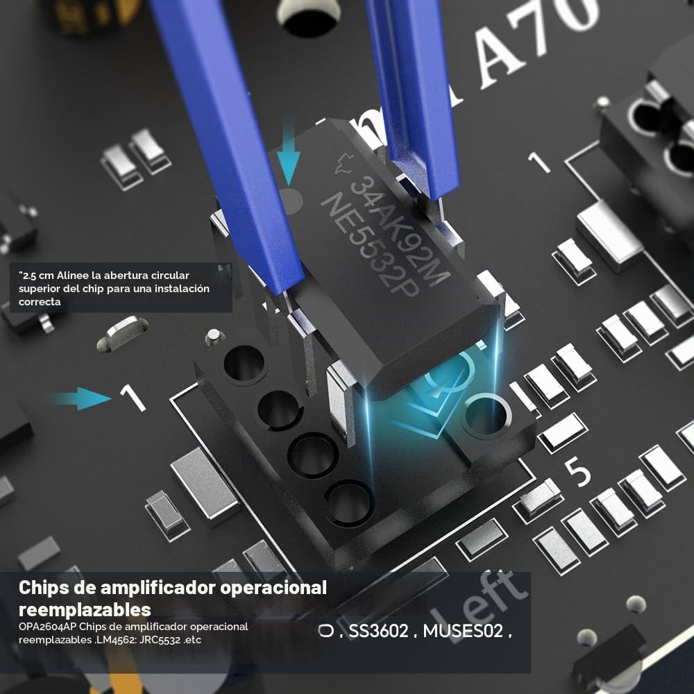 AIYIMA A70 Amplificador estéreo equilibrado con PFFB 2 x 300 vatios TPA3255 2.0 CH Clase D para altavoz de biblioteca de cine en casa con entradas XLR y RCA y entrada de disparo (DC 48V)