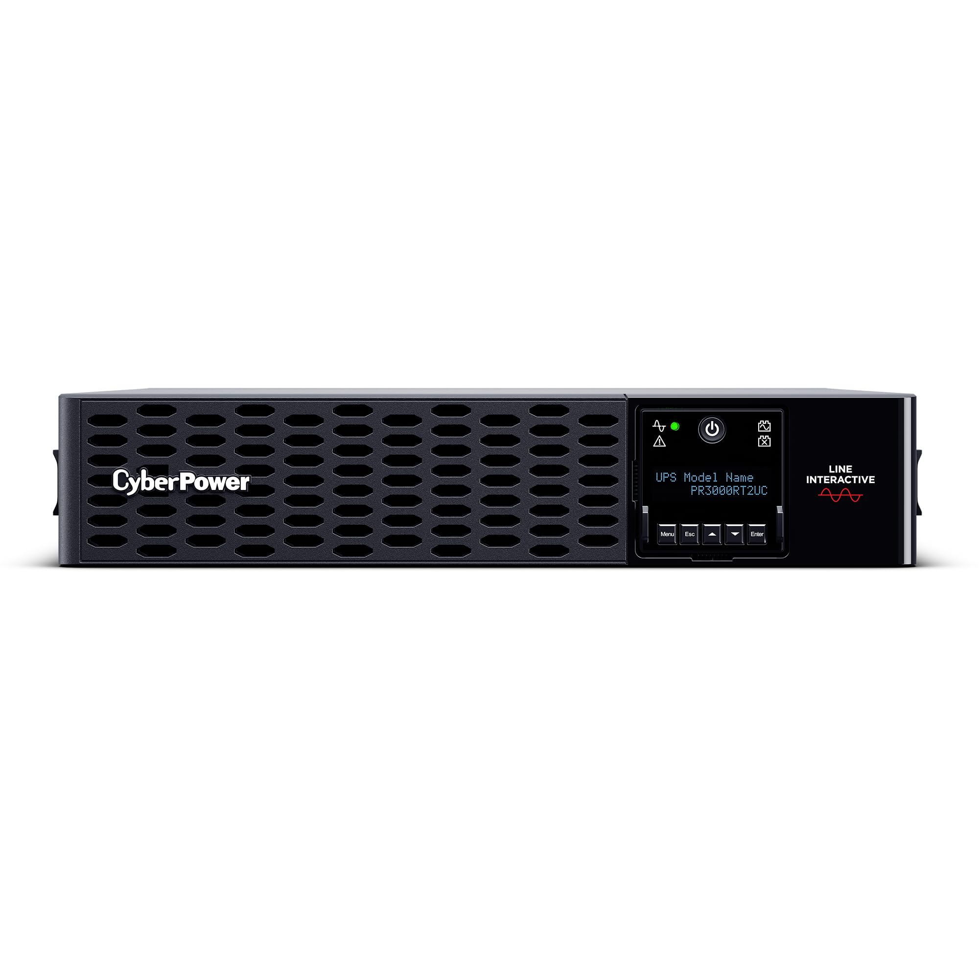 CyberPower PR3000RT2UC Smart App Sinewave UPS Battery Backup and Surge Protector, 3000VA/3000W, 9 Outlets, 2U Rack/Tower, AVR, Built-in Cloud Monitoring, UL Certified