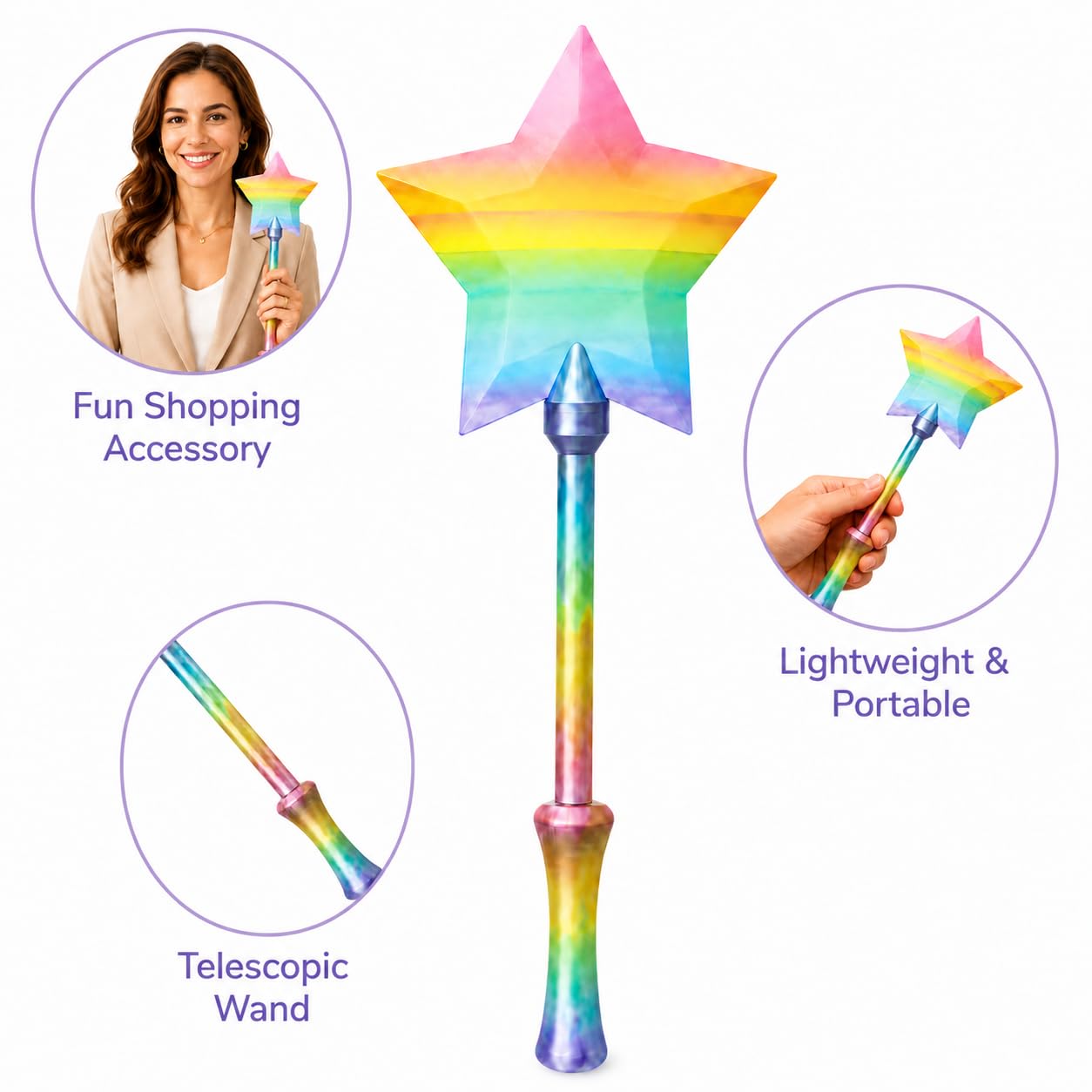 nezafly Credit Card Wand 3D Printed Magic Fairy Wand Card Holder Star Tap To Pay Payment Fun Contactless Prop for Adults Cosplay Magicians Performers Raves Parties Pranks Shopping - Image 3