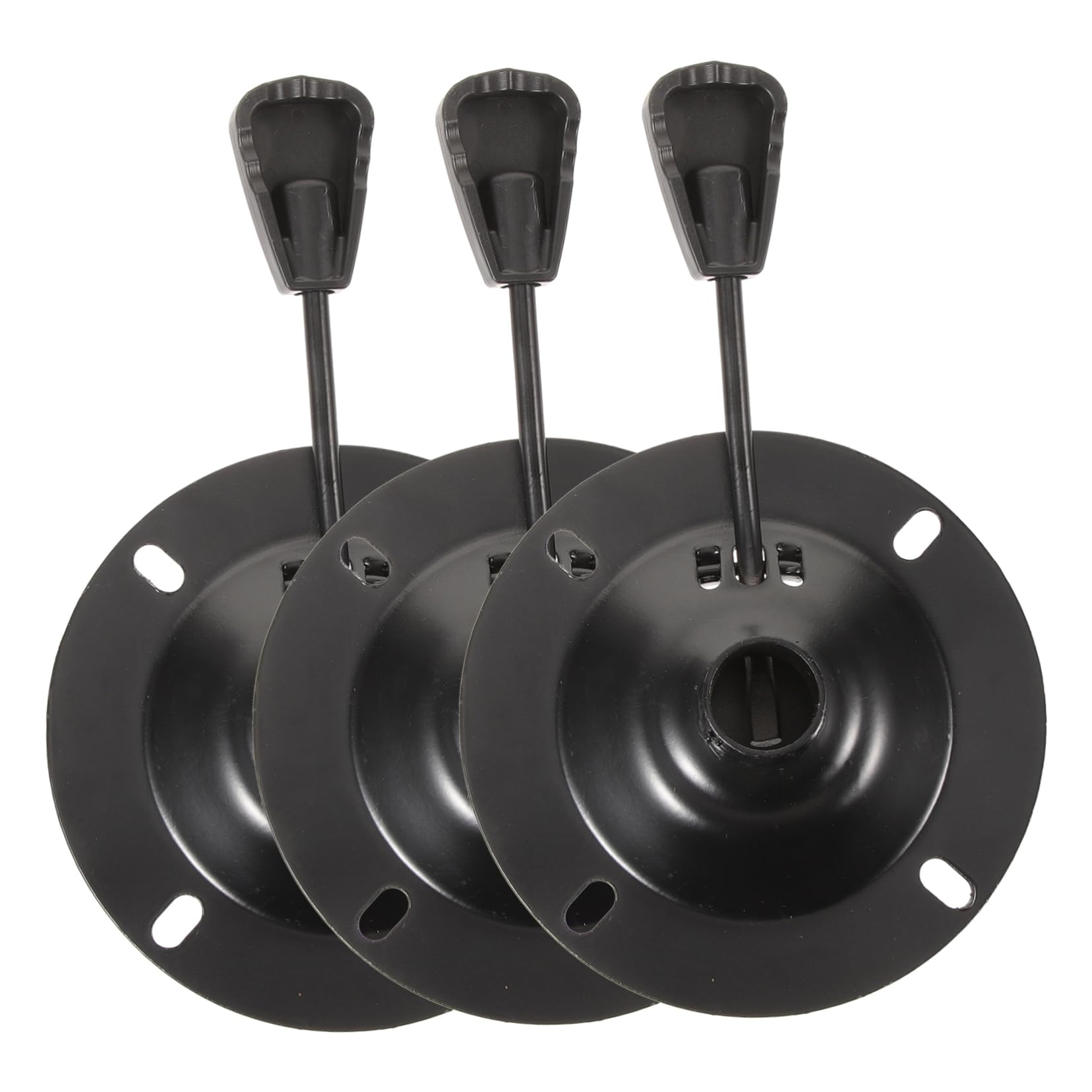 SHINEOFI Base Giratoria de Silla de Escritorio Negra de Hierro, 3 Piezas | Placa Redonda, Control de Inclinación, Pieza de Repuesto para Silla Giratoria