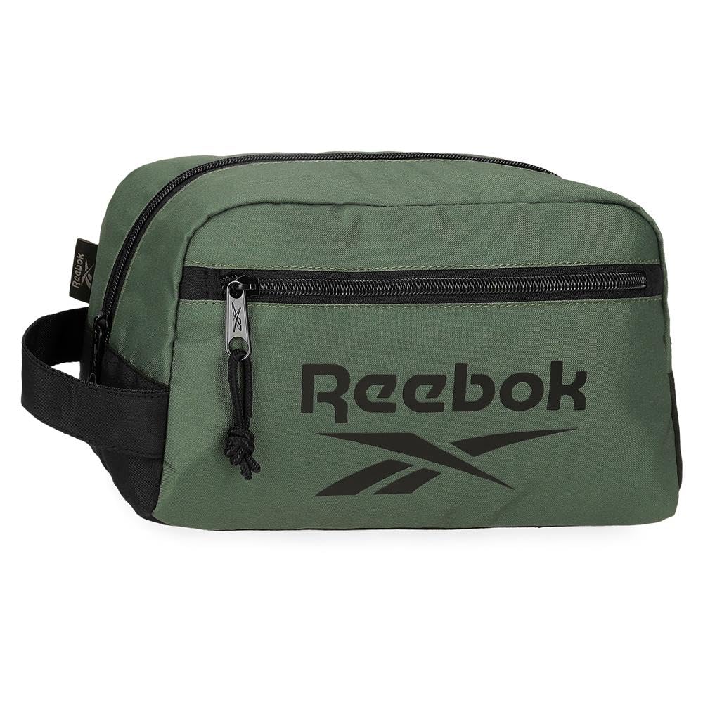 Reebok Darwin Kosmetyczka Dwukomorowa Dostosowana Zielony 25x15x10 cm Poliester by Joumma Bags, Zielony, Talla única, regulowana kosmetyczka dwukomorowa