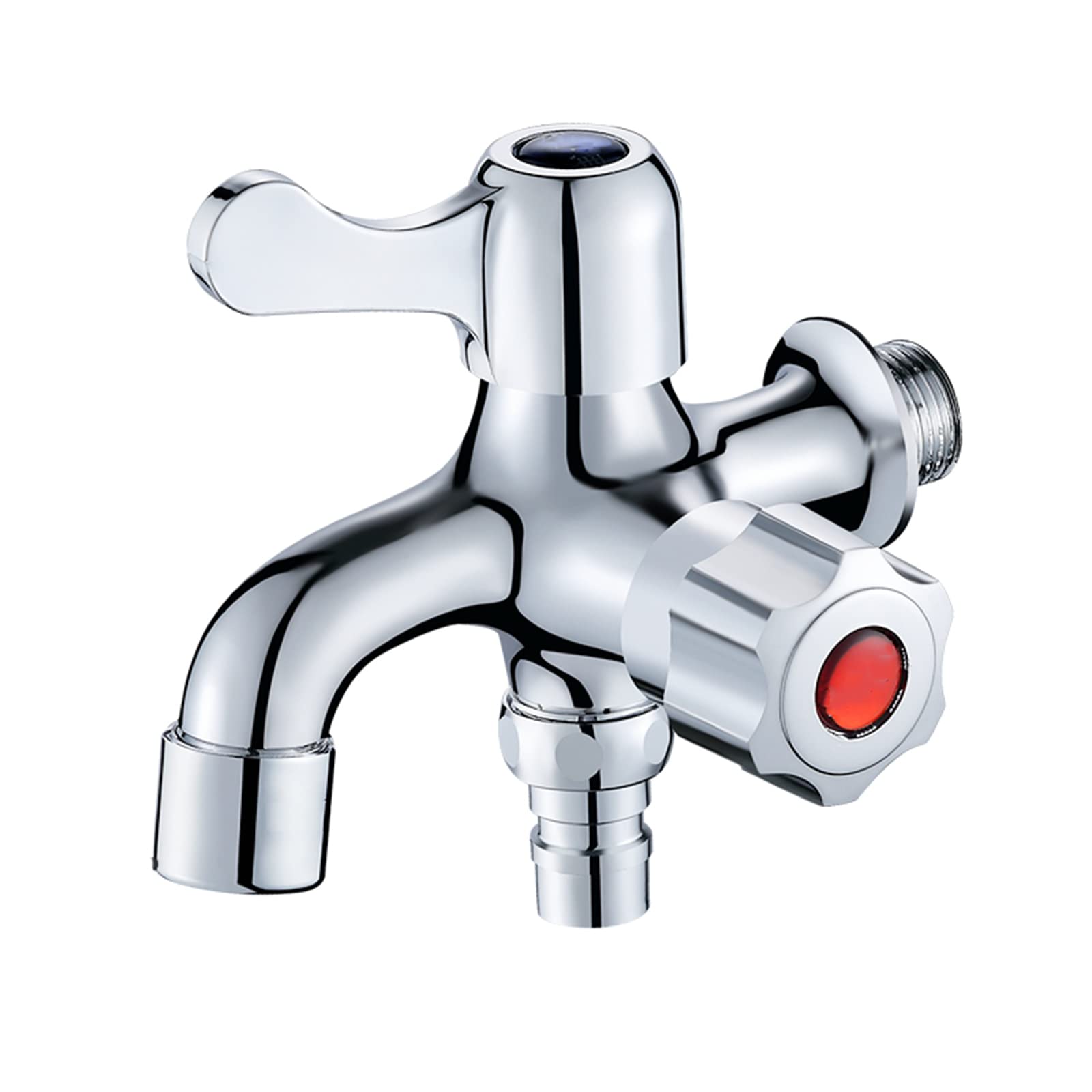 ISCBAFYX Adattatore per Rubinetto della Lavatrice Rubinetto Singolo per Acqua Fredda Rubinetto per lavello per Lavanderia in Ottone Sdoppiatore per Tubo della Lavatrice Adattatore per Rubinetto a