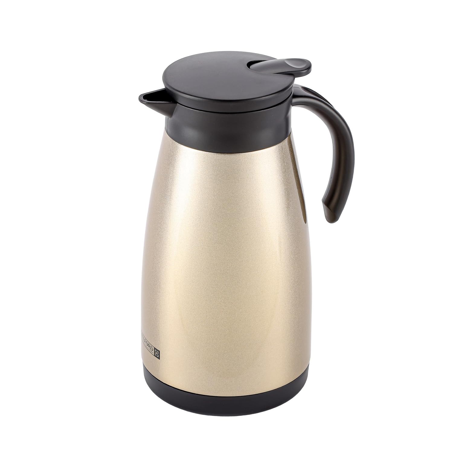 Royalford Double Walled Coffee Pot - Stainless Steel Thermal Carafe - 1.2L/1.5L Large - Gold