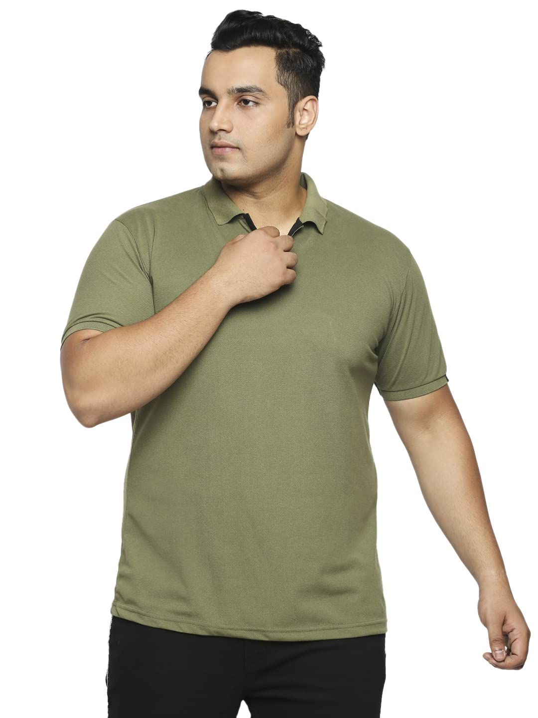 Wear Your Opinion Men's Plus Size Polo Collar Neck Half Sleeve T-Shirt
