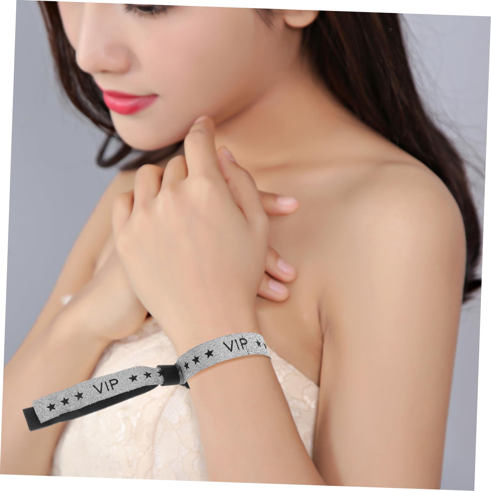 100 Piezas Pulseras de Actividad para Eventos Fiestas y Conciertos Color Material de Tela Pulseras de Identificación para Conciertos para Actividades al Aire