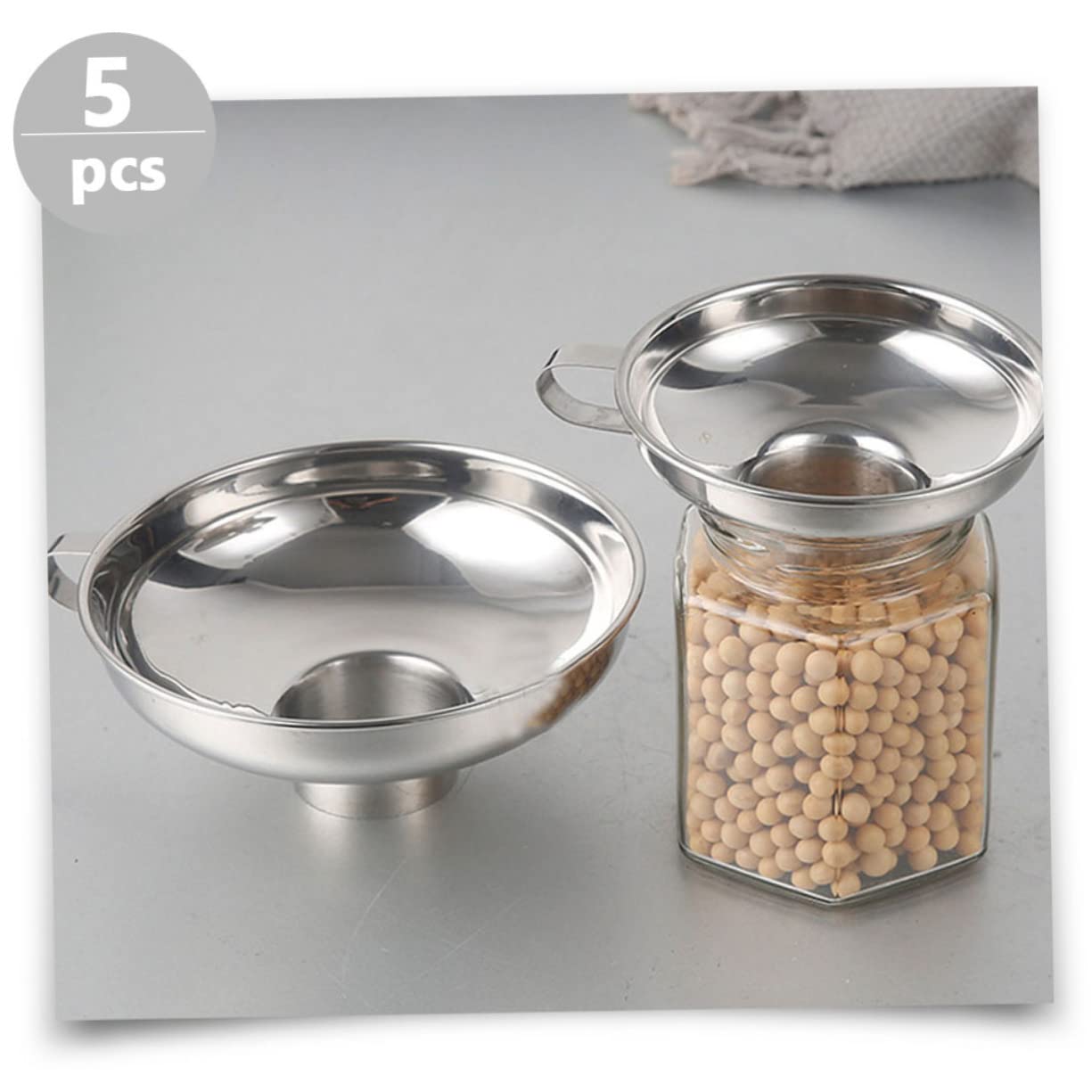 Amosfun 2 Sätze Teiliges Mini Trichter Für Marmelade Öl Und Flüssigkeiten Zum Befüllen Von Gläsern Und Gewürzen Kompakt Und Leicht Zu Reinigen 5 Stücke * 2