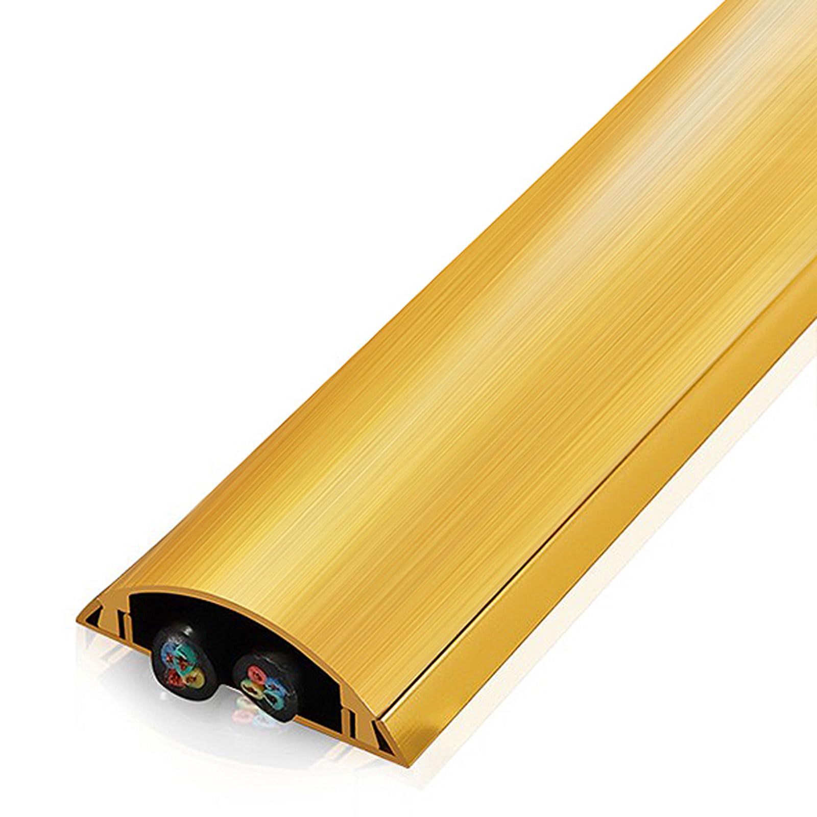 Canaleta para Cables, Ocultador de Cables de Altavoz, conducto de Cables Abierto semicircular, solución de gestión de Cables eléctricos, gestión de Cables for Oficina en casa(Gold,3#)