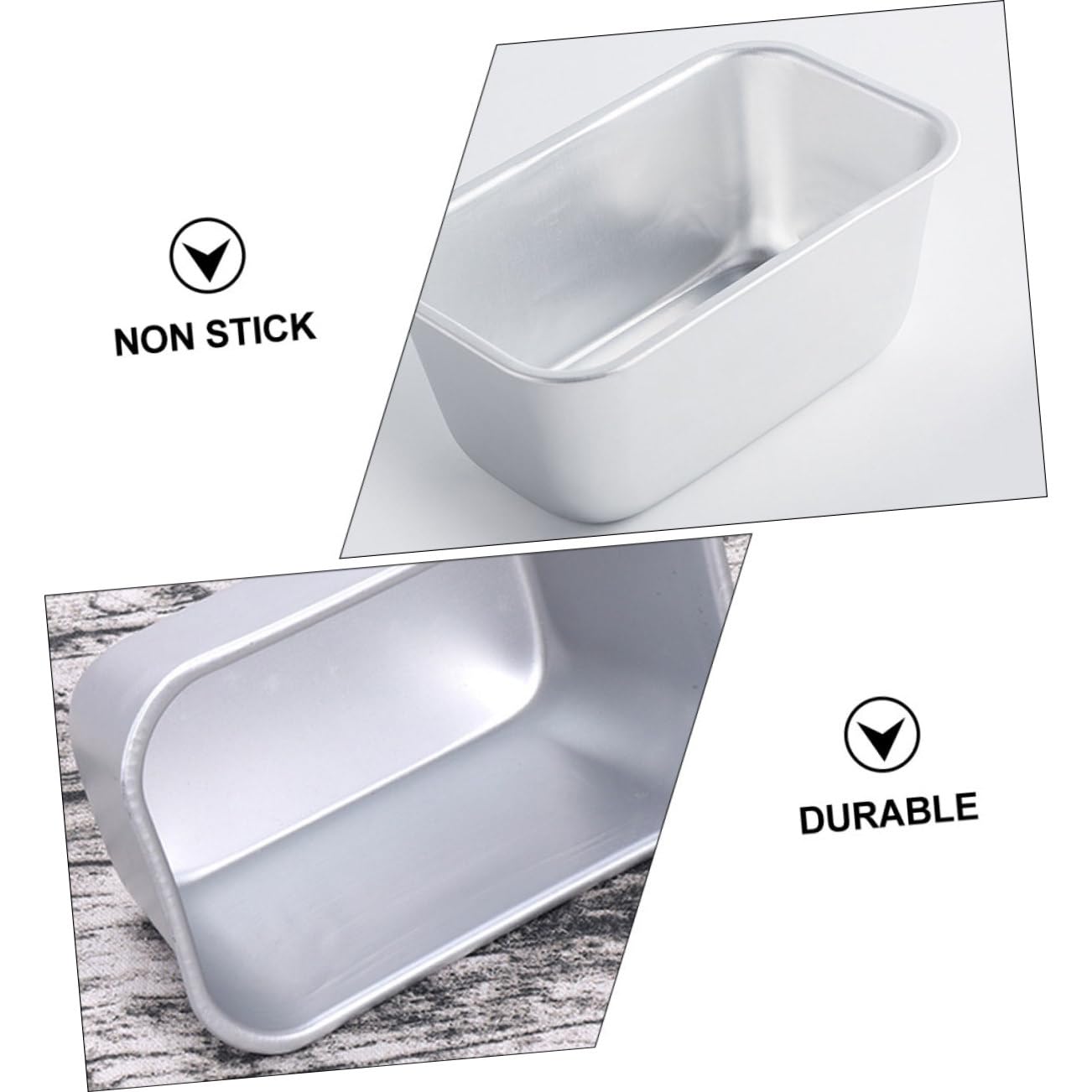 DECHOUS 3 Set Di Teglie Rettangolari Per Plumcake Set Da 2 Teglie Per Plumcake Per Cuocere Pane Torte Al Formaggio Torte Alla Frutta Per La Cucina 2 Pezzi*3