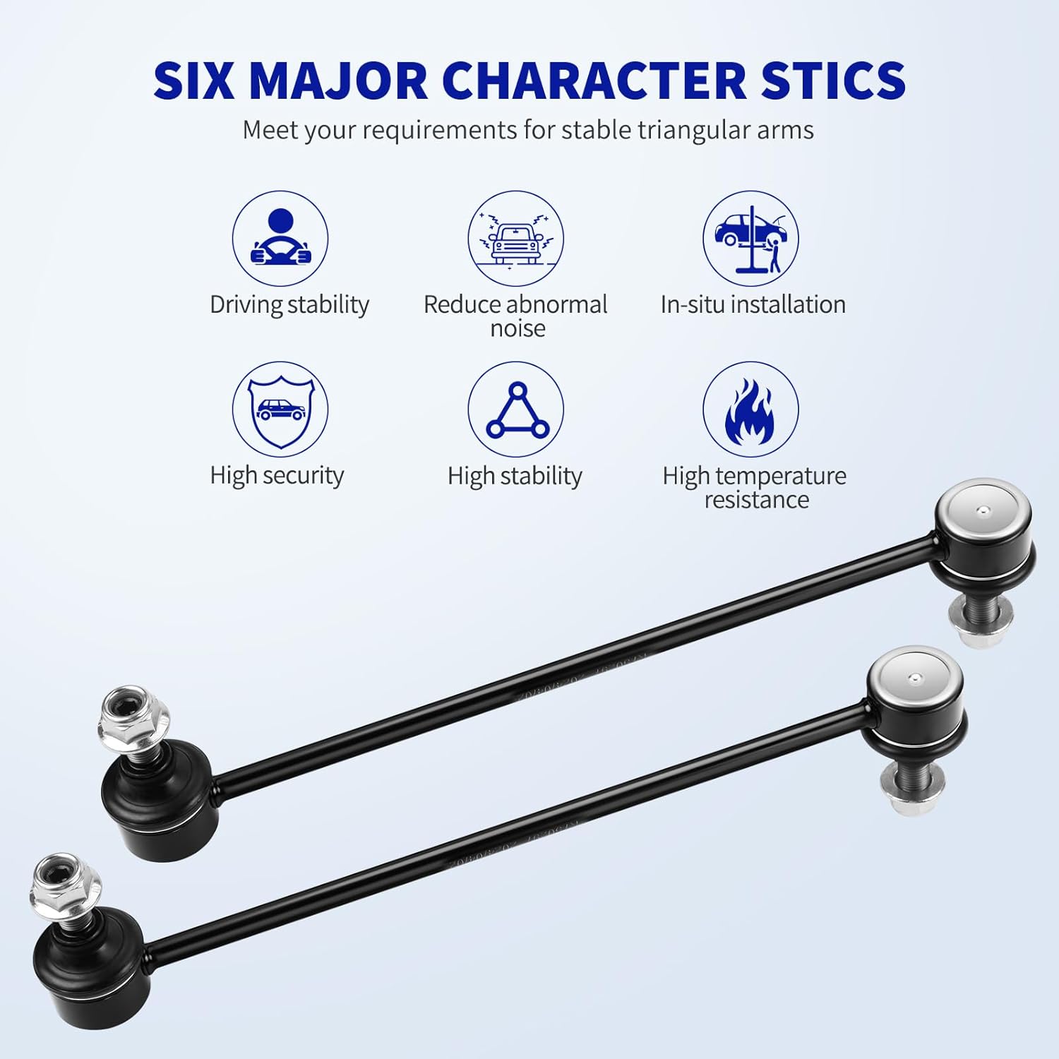 LCWRGS 4Pcs Sway Bar End Links Fits for Honda CR-V 2007 2008 2009 2010 2011 2012 2013 2014 2015 2016, Front and Rear Stabilizer Bar Links Kit