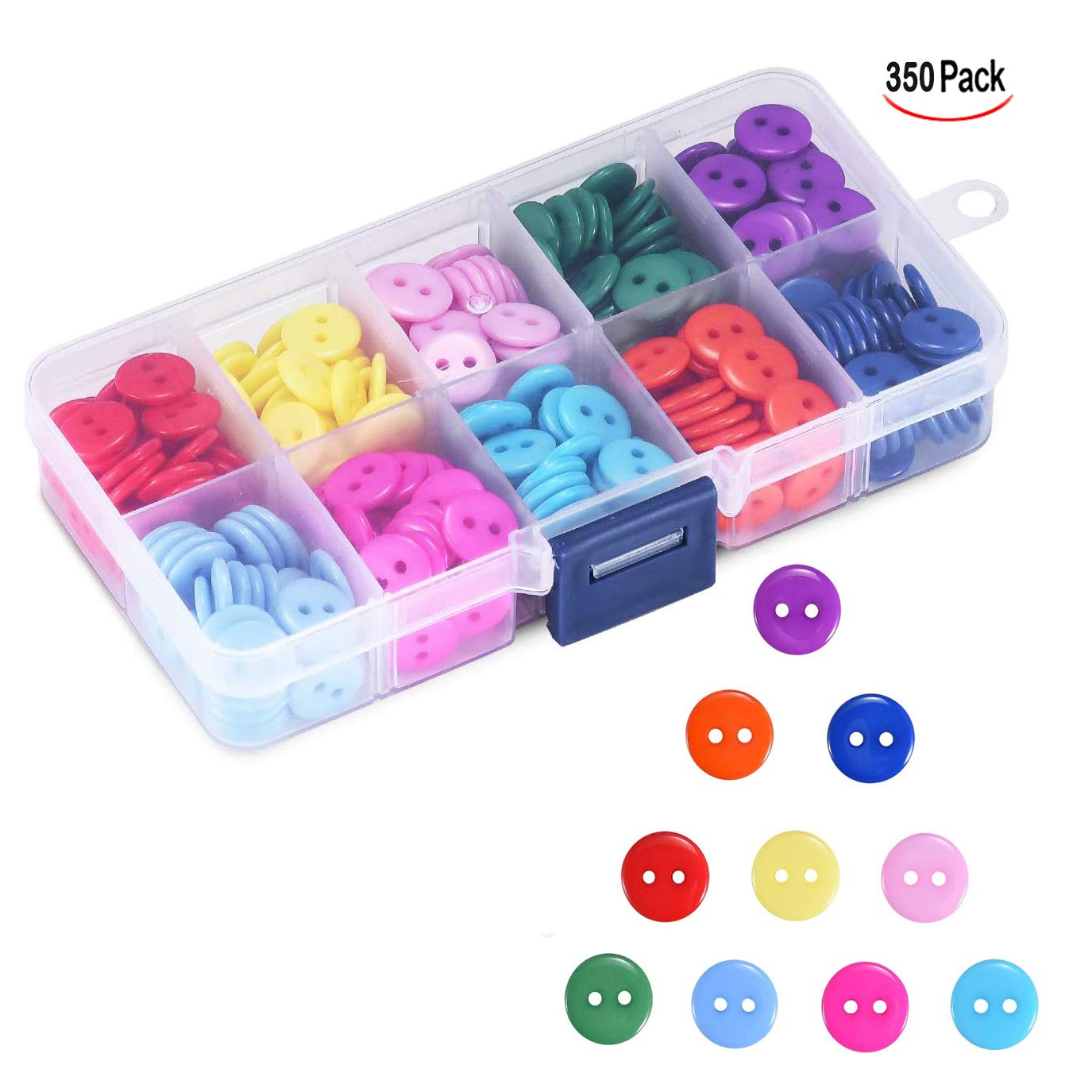 Xrten 350 Pcs Resin Button Set Basic Button for DIY Sewing Scrapbooking and Craft Embellishment - Image 3