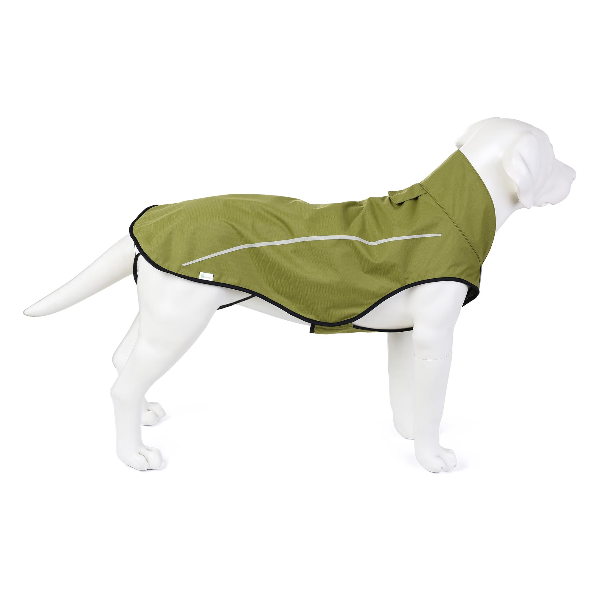 Mile High Life | Cappotto Cane Antipioggia | Impermeabile e Regolabile | Leggero e Catarifrangente | Facile da Indossare (L,Giallo lime)