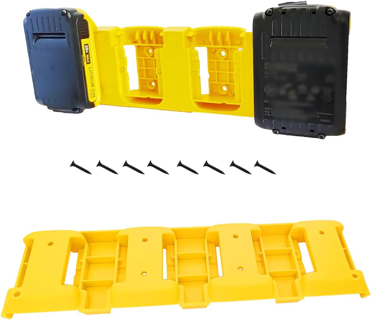 2Pcs Battery Holder 4 Slot Bulk Battery Garage Fit for Dewalt 20V DCB201 DCB202 DCB203 DCB204 DCB205 DCB206