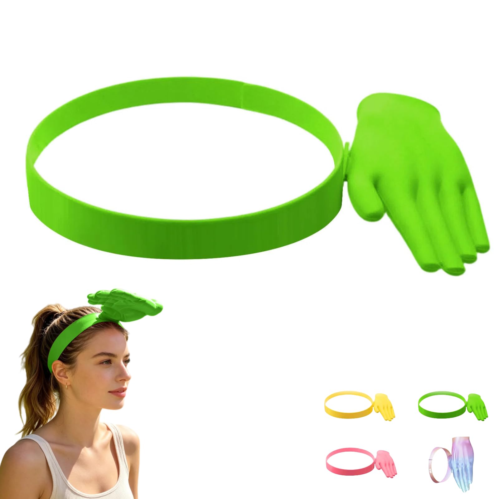 Hand Shaped Sun Visor Headband, Funny Palm-Sized Sun Hat for Beach Party, Men Women Hilarious Party Pool Camping — view 10