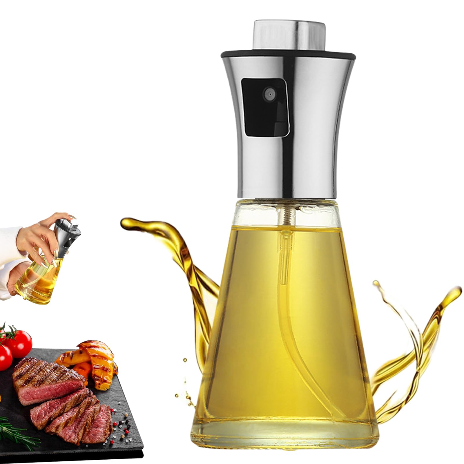 ChioSun Öl Sprayer Flasche, 100ml Essig Sprayer Spender | Dressing Spray Grilling Olivenöl Glasflasche, für Küche Kochen Salat Brot Backen BBQ
