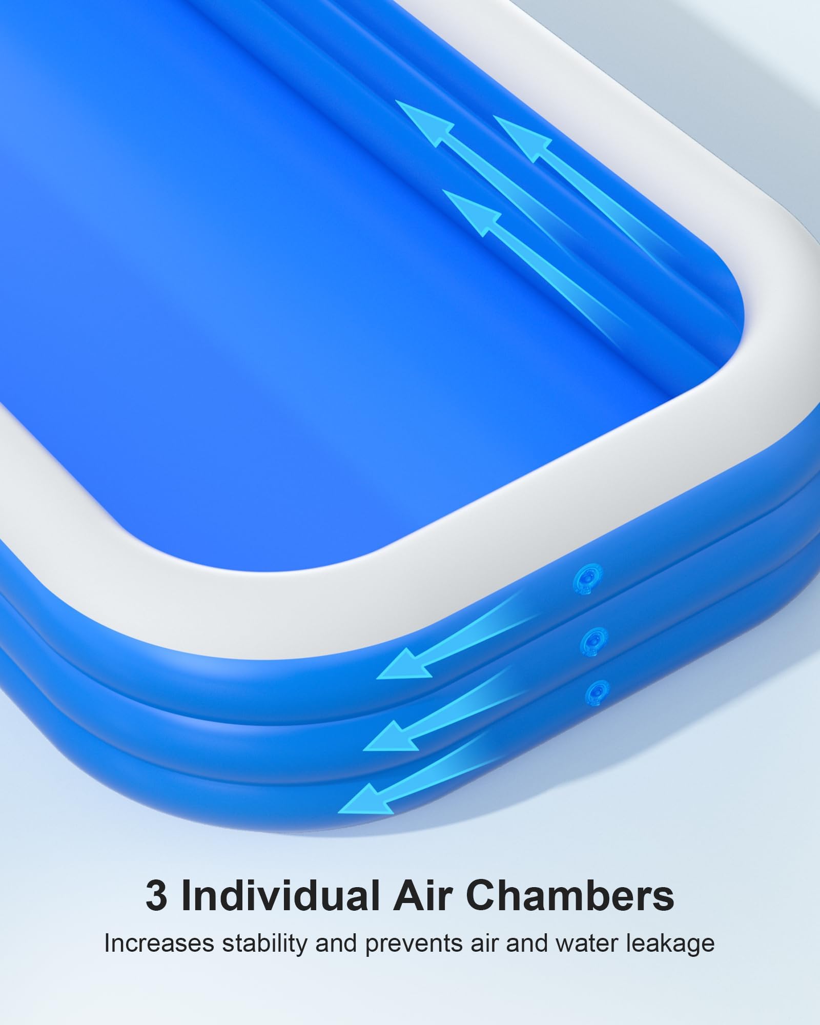 Piscina inflable extragrande para adultos, 180 x 76 x 22 pulgadas, piscina inflable extragrande con bomba, piscinas inflables extralargas de 15 pies para patio trasero, piscina grande fácil de
