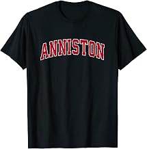 Anniston Alabama AL Vintage Sports Design Red Design T-Shirt