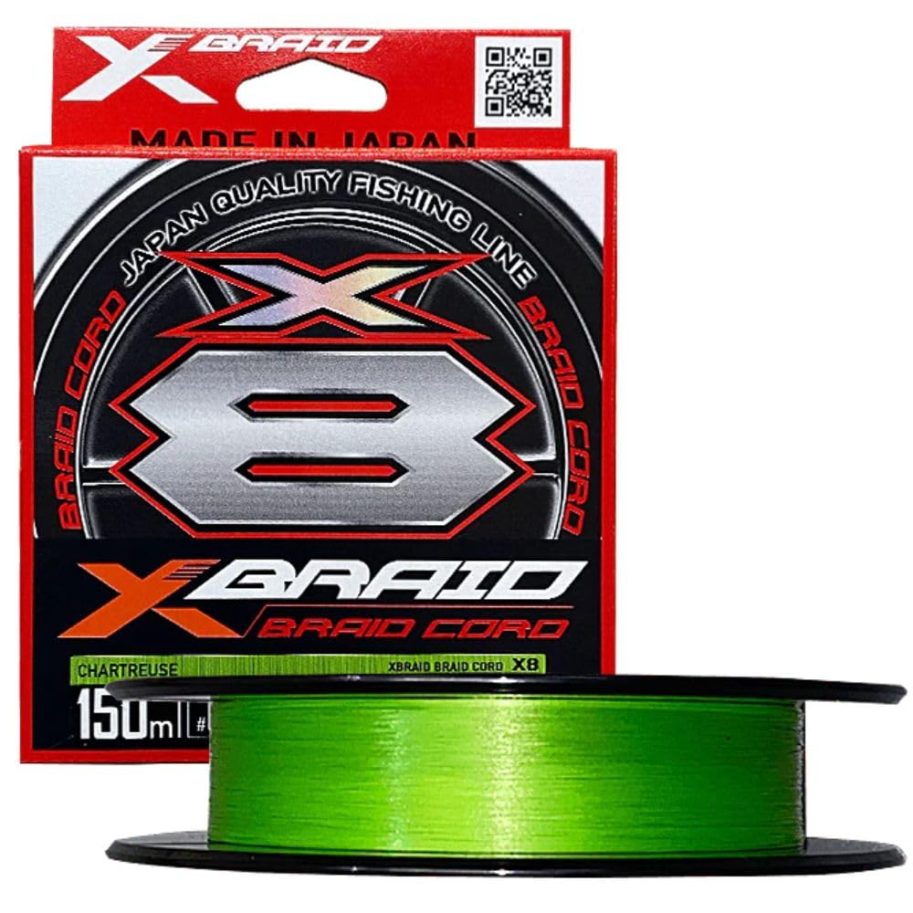 YGK X-Braid Braid Cord 8x 150m Fluo Green İp Misina 0.5 Pe