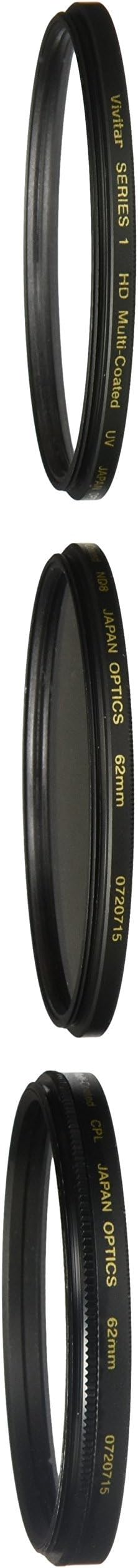Vivitar 3-Piece Filter Kit 62mm for Digital Camera/Video UV/CPL/ND8