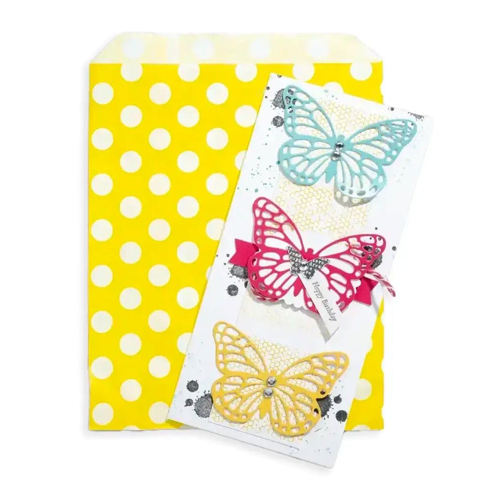 RFE 5" x 7" Striped Candy Sweet Paper Bags | Wedding Buffet Favour Cake Gift Pick n Mix Shop | Premium Quality UK Made *CHOOSE SIZE & QUANTITY* (Yellow, 50 Bags)