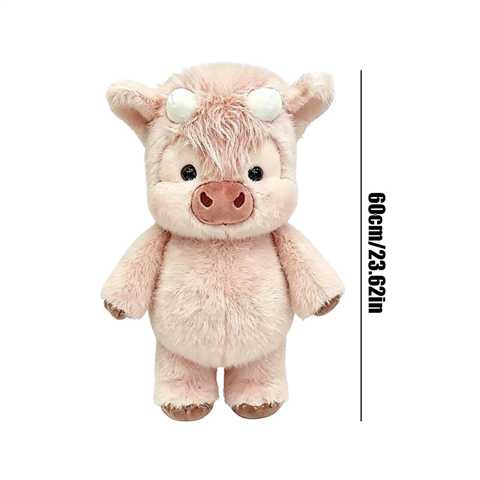 Genérico Super Soft Fluffy Running Plushies, Running Stuffed Animal, Cute Highland Cow Plush Toy for Adults Gift (Pink,23.62 Genérico Super Soft Fluffy Running Plushies, Running Stuffed Animal, Cute Highland Cow Plush Toy for Adults Gift (Pink,23.62