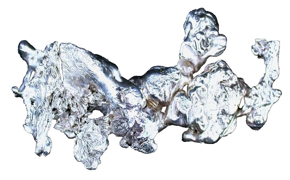 Generic 30.62 Gram 1.08 Ounce 2 x 1 1/10 x 1/2 Inch Casted Silver Nugget EBS1373J/5324, Standard