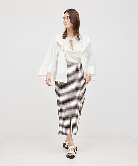 ROPE’ 【洗える】コットンリネンポケット付きタイトスカート ROPE' 【洗える】コットンリネンポケット付きタイトスカート Amazon.co