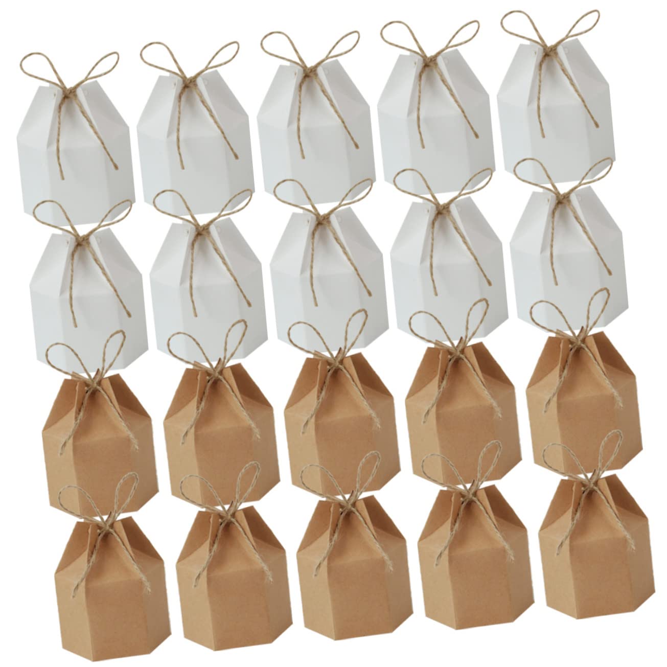 MOLUCKFU 20pcs Elegant European Style Candy Storage Boxes Safe Kraft Minimalist Design for Weddings Parties Wrapping Practical Storage