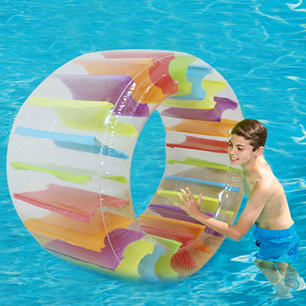 Rueda de agua inflable de verano, rueda de agua para piscina, rueda de hámster, juguete de agua, rodillo flotante