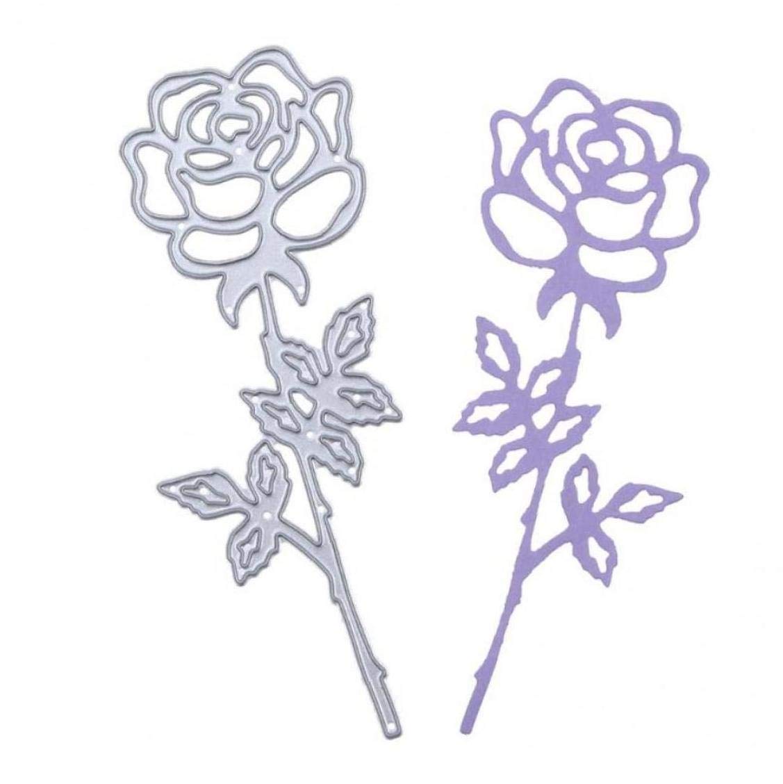 Pinicecore 1Pc Rose Cutting Die Metal Embossing Stencil Flower Template Die Cut Album Diy Scrapbooking Paper Decorative