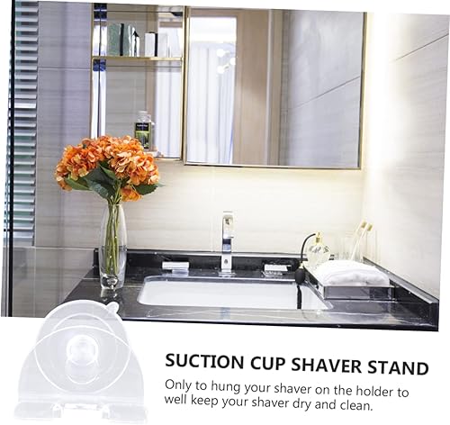 Miniatura 3 de Cabilock 4 piezas de maquinilla de afeitar de baño lufa para hombre Razor Razors para afeitar, montaje en pared, perchero adhesivo para maquinilla