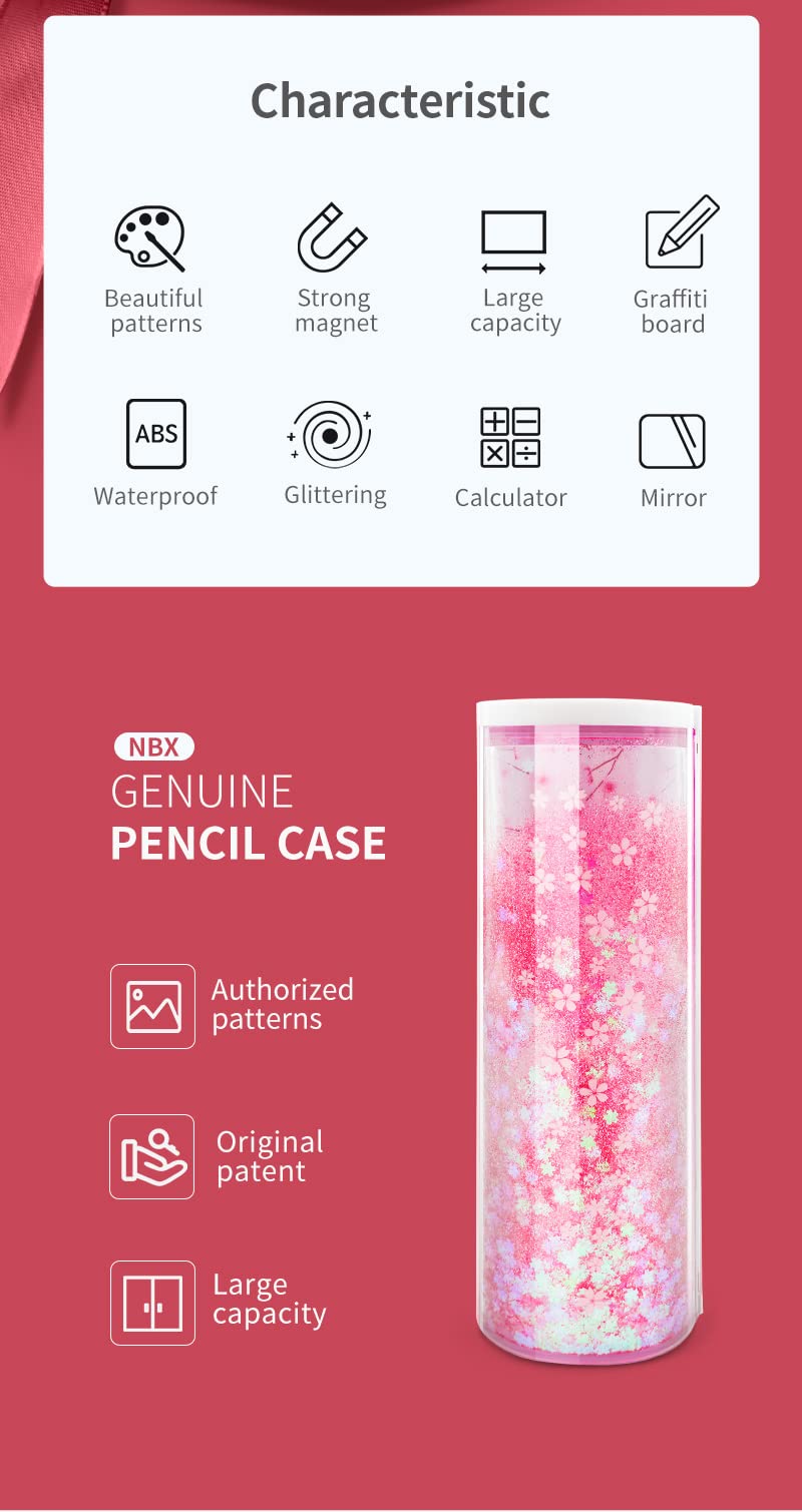 SNAPTRON Plastic Latest Pencil Box For Girls Kids - Multi-Function Pencil Case With Calculator, White Board, Marker & Storage, School Box For Girls Cute Geometric Compass Pouch Accessories 1