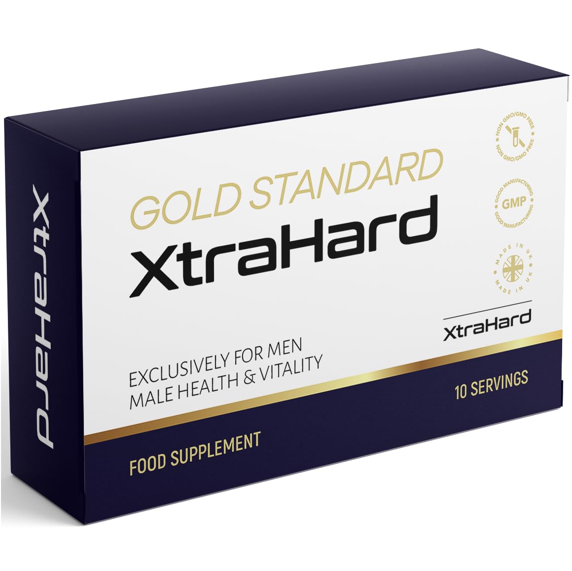 XtraHard10 Tablets | 100% Natural Herbal Supplement, 10 Small Easy Swallow Pills, Manufactured in The UK
