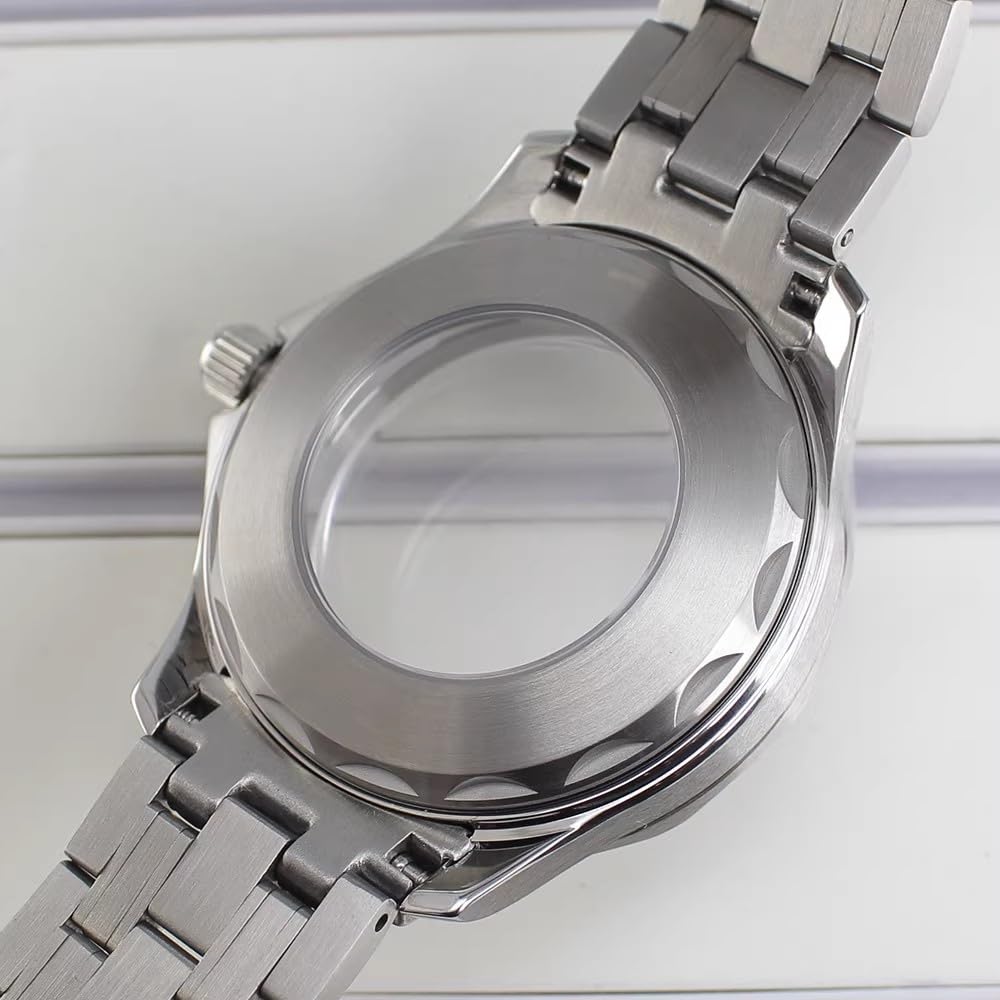 41mm Muszelkowy Bezel Nurkowy Zegarek Modyfikacja Kit, Pasuje dla Mechanizm NH35 NH36 30,5mm - 31mm Duża Tarcza, Koperta Zegarka & Bransoleta Set dla Omega Seamaster 300M