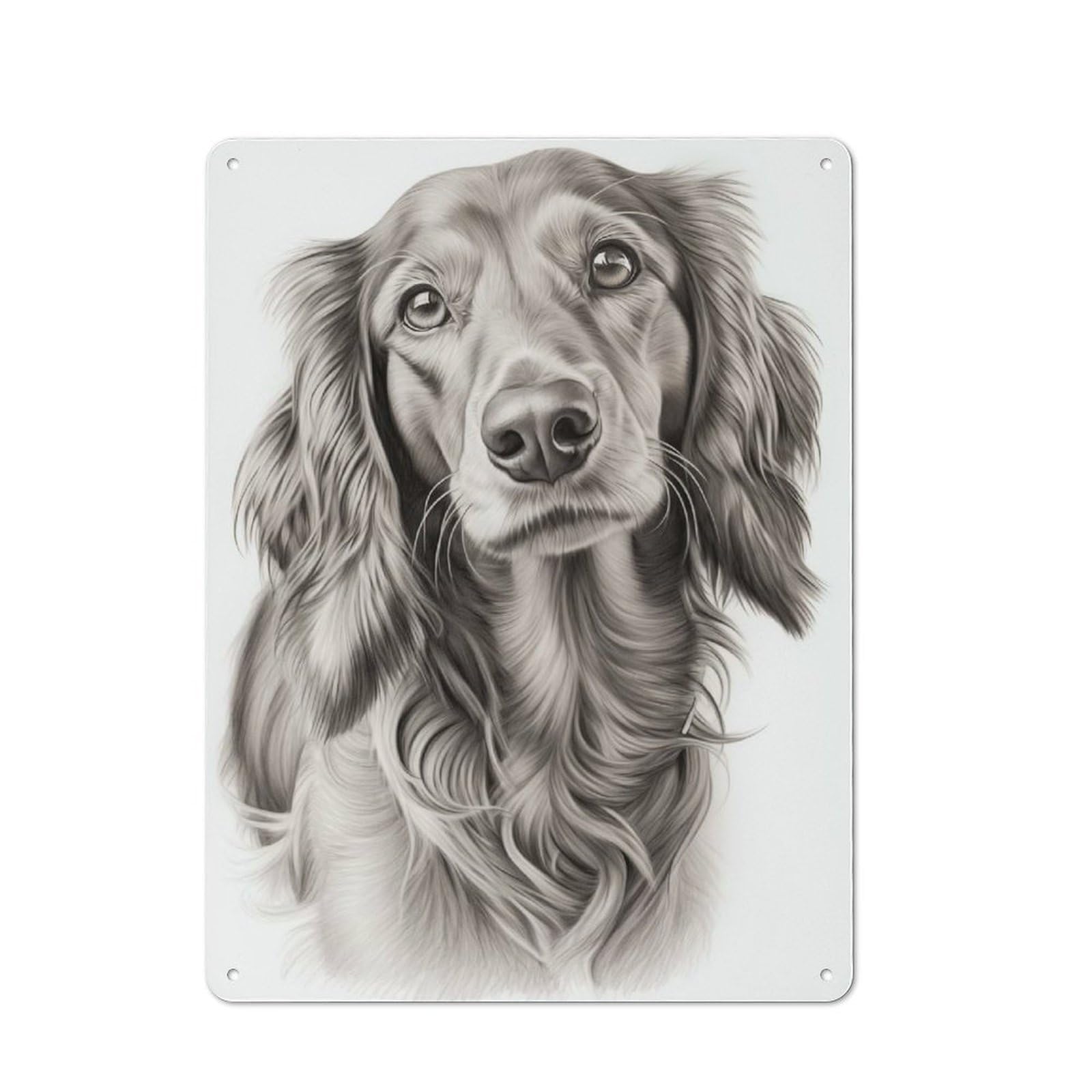 Junmoney Dachshund Vintage Tin Wall Plaque 40X30cm For Kitchen Or Home Bar, For Vintage Wall Decor Fans, For Themed Room Decoration