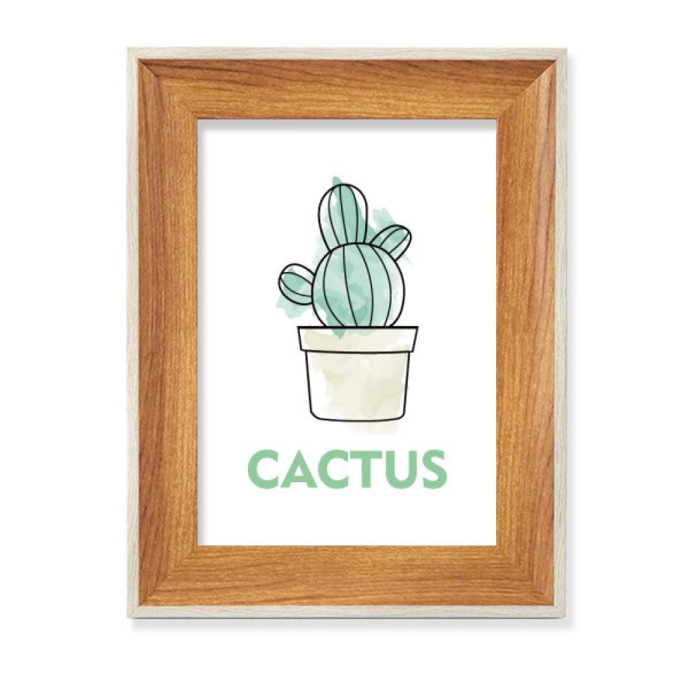 Plante aquarelle en cadre bois pour créer un coin de nature sur votre bureau