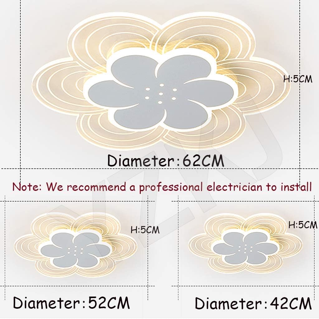Discount LED Dimmable Ceiling Light Minimalist Living Room Lamp with Remote Control Cloud Acrylic Design Ceiling Bedroom interior Decor Lighting Dining Room Chandelier Restaurant Light Fixtures (Gold,45CM)/Pro